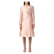 Alberta Ferretti Double-Breasted Coats Pink, Dam