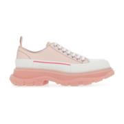 Alexander McQueen Ljusrosa och vita platform sneakers Pink, Dam