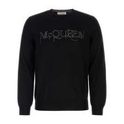 Alexander McQueen Svart ulltröja - Klassisk stil Black, Herr