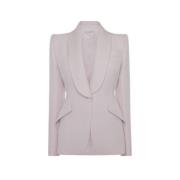 Alexander McQueen Lyxigt Porslinpulver Ulljacka Pink, Dam