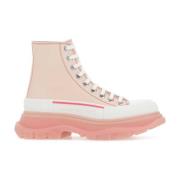 Alexander McQueen Stiliga Sneakerstövlar för Modemedvetna Kvinnor Pink...