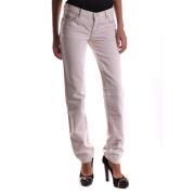 Alexander McQueen Stiliga Slim-Fit Jeans Beige, Dam