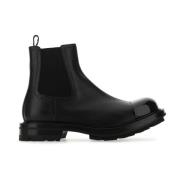 Alexander McQueen Stiliga Chelsea Boots för Män Black, Herr