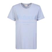 Alexander McQueen Graffiti Logo T-Shirt Blue, Dam