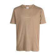 C.p. Company Grå T-shirt med Logotryck Brown, Herr