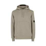 C.p. Company Diagonal Raised Fleece Arm Lens Hoody Beige, Unisex