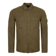 C.p. Company Emerized Gabardine Utility Skjorta Green, Herr