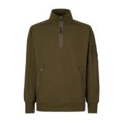 C.P. Company Diagonal Raised Fleece Ståkrage Sweatshirt Green, Herr