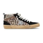 Golden Goose Mid Star High-Top Sneakers Black, Dam