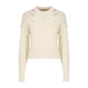 Golden Goose Round-neck Knitwear Beige, Dam