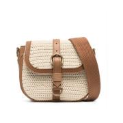 Golden Goose Flätad Läder Cross Body Väska Beige, Dam