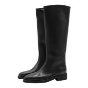 Golden Goose Svarta läder bikerboots Black, Dam