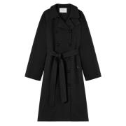 Axel Arigato Dubbelknäppt Trenchcoat Black, Dam