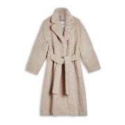 Axel Arigato Shearling Wrap Coat Beige, Dam