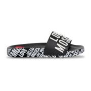 Love Moschino Dam Sliders fr?n V?r/Sommar Kollektionen Black, Dam