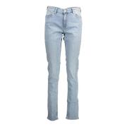 Love Moschino Mörkblå utsvängda jeans Blue, Dam