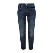 AllSaints Rex Raw Edge Jeans Blue, Herr