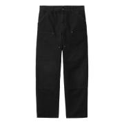 Carhartt Wip Svart/Åldrad Canvas Dubbel Knäbyxa Black, Herr