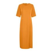 Gestuz Flame Orange Midi Day Dress Orange, Dam