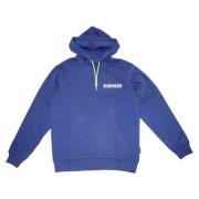 Napapijri Bomullsblandning Löst Passande Hoodie Blue, Herr