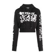 Versace Jeans Couture Svarta Tröjor - Stiligt Design Black, Dam