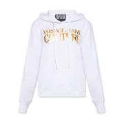 Versace Jeans Couture Huvtröja with logo White, Dam