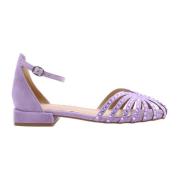 Alma EN Pena Flat Sandals Purple, Dam