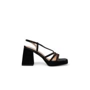 Alma EN Pena Elegant High Heel Sandaler Black, Dam