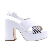 Luca Grossi High Heel Sandals White, Dam