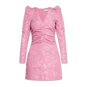 Ganni Blommig klänning Pink, Dam