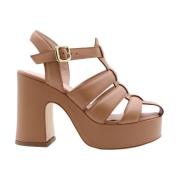 Scapa Elegant High Heel Sandals Brown, Dam