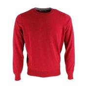 Brunello Cucinelli Cashmere Crewneck Sweater Red, Herr