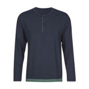 Calida Long Sleeve Tops Blue, Herr