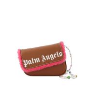 Palm Angels Brun och vit Crash Bag PM Brown, Dam