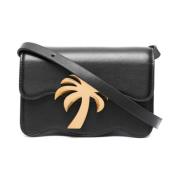 Palm Angels Svart Palm Beach Crossbody Mini Väska Black, Dam