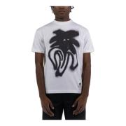 Palm Angels Grafiskt Tryck Kortärmad T-Shirt White, Herr