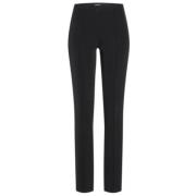 Cambio Svarta högmidjade straight byxor Black, Dam