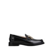 Tod's Svarta Lädermokasin Black, Dam