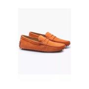 Tod's Gommino Nubuck Moccasins - Orange, Storlek 9 1/2 Orange, Herr