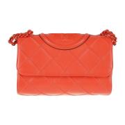 Tory Burch Fleming Soft Small Convertible Axelremsväska Red, Dam