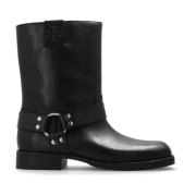 Tory Burch Läderankelboots Black, Dam