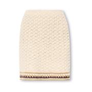 Tory Burch Virkad kjol Beige, Dam