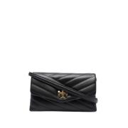 Tory Burch Kira Väska Chevron Med Kedja Black, Dam