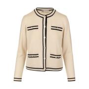 Tory Burch Kendra Cardigan - Högkvalitativt lager-på-lager elegans Bei...