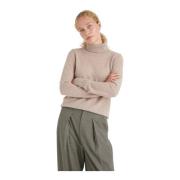 InWear Mysig Cashmere Turtleneck Sweater Beige, Dam