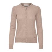 InWear Beige Melange Cashmere Cardigan Beige, Dam