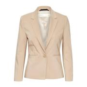 InWear Kort Blazer 30104280 Café Au Lait Beige, Dam