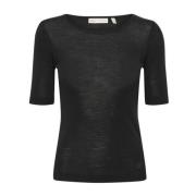 InWear FangIW T-Shirt Toppe T-Shirts 30106098 Svart Black, Dam