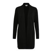 InWear Lång Öppen Cardigan 30100787 Svart Black, Dam