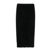 Filippa K Svart Chenille Stickad Kjol Black, Dam